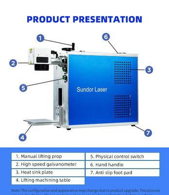 0-0.5mm Depth Metal Fiber Laser Marking Machine 10w 20w 30w 50w