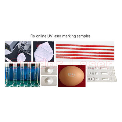 3W 5W 10W Online Flying UV  laser marking Machine Equipment for Wood Metal Plastic